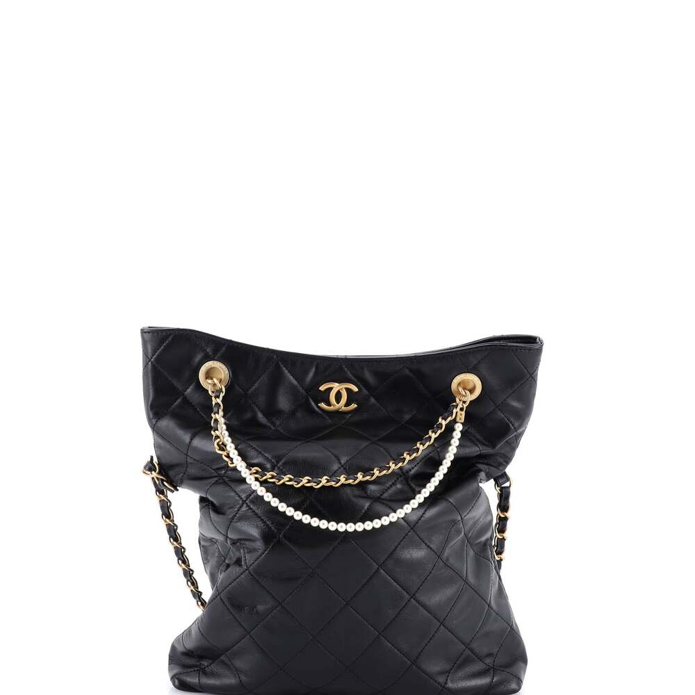 Chanel Pearl Strap Fold Over Shopping #242404C46B - Picture 3 of 8